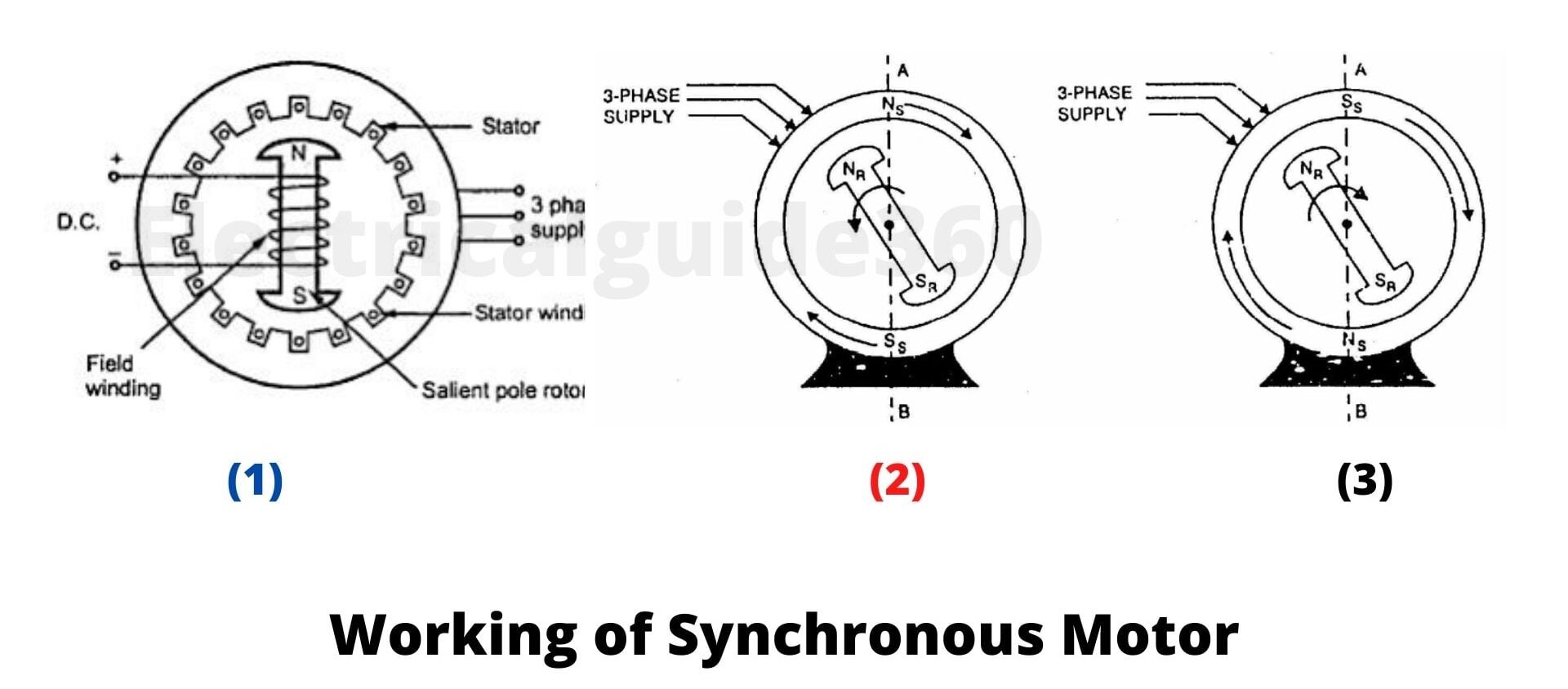 working of synchronous motor